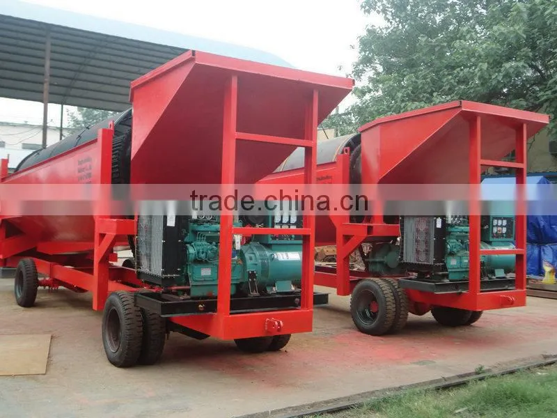 Mobile Trommel Screen Gold Washing Machine In Ghana