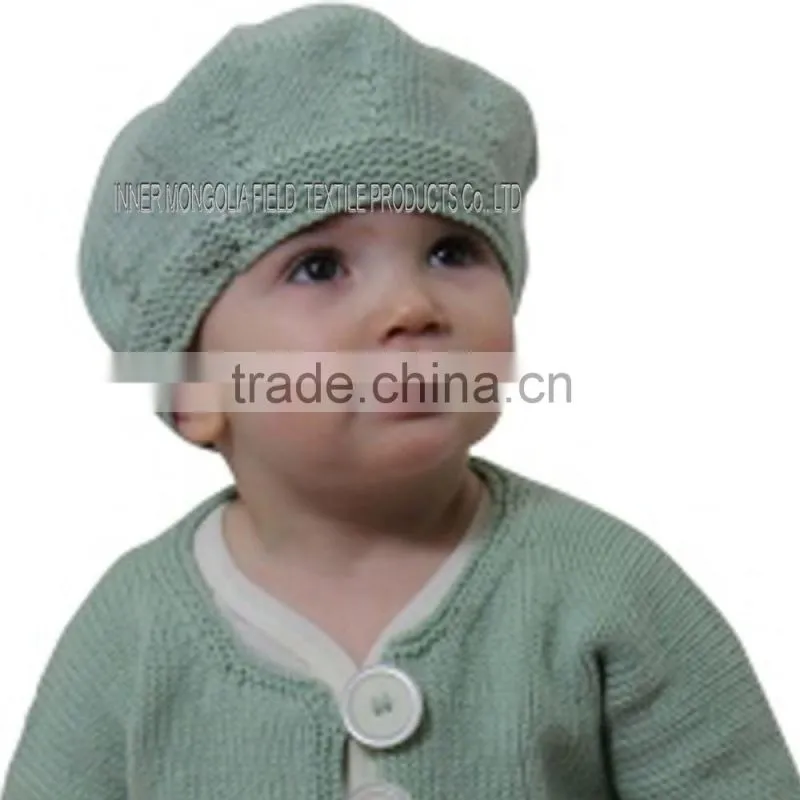 Hand Knit French Beret Baby Hat In Multiple Colors