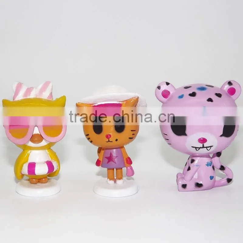 cute mini PVC cartoon kitty figurine collective baby toy