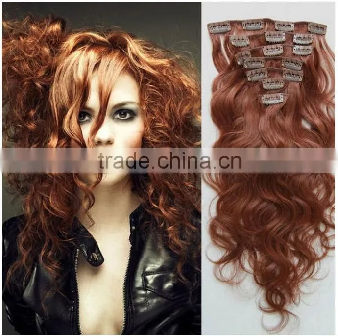 hot selling popular new design sexy clip in hair extensions