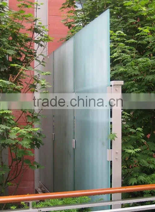 15mm sandblasting tempered glass door