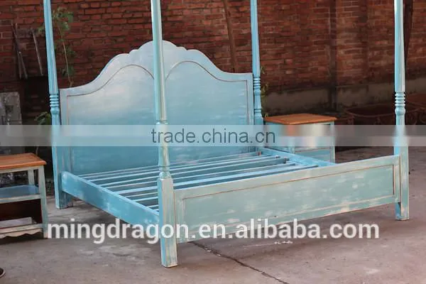 Hot sale antique solid wood bedroom furniture, Hotel Furniture Bedroom Bed
