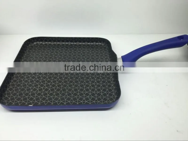 Aluminum Pressed/ Forged Ceramic Coating Roasting Pan Non Stick Frying Pan