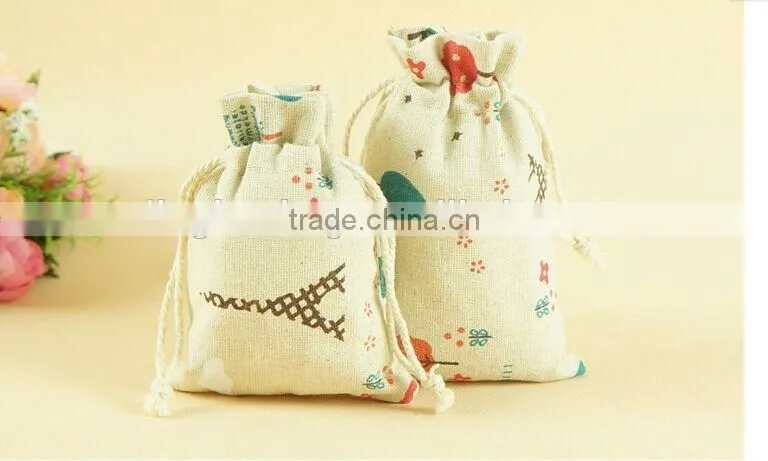 2015 hot sale small cotton sling grocery bag