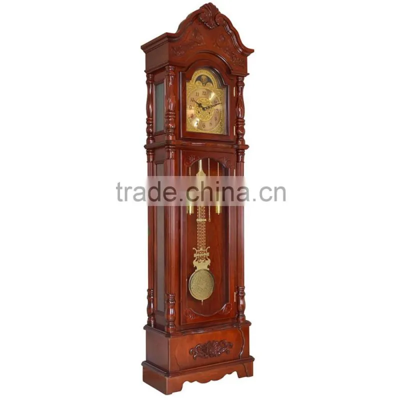 Cheap Solid Wooden Floor Standing Clock Made in China