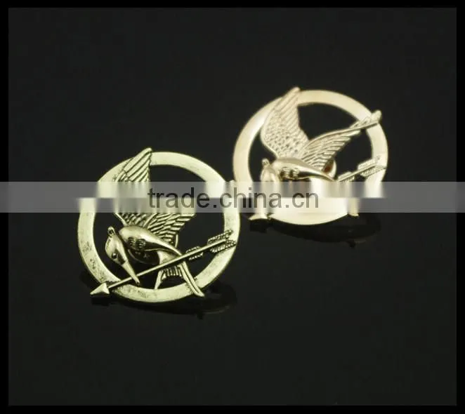 Hunger game gold bird Sweater clips Cardigan clips collar clips Gold sweater guard