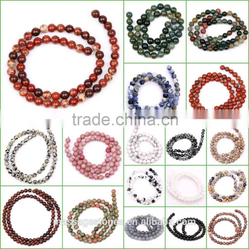 Mixed Natural Gemstone 6mm faceted round gemstone beads