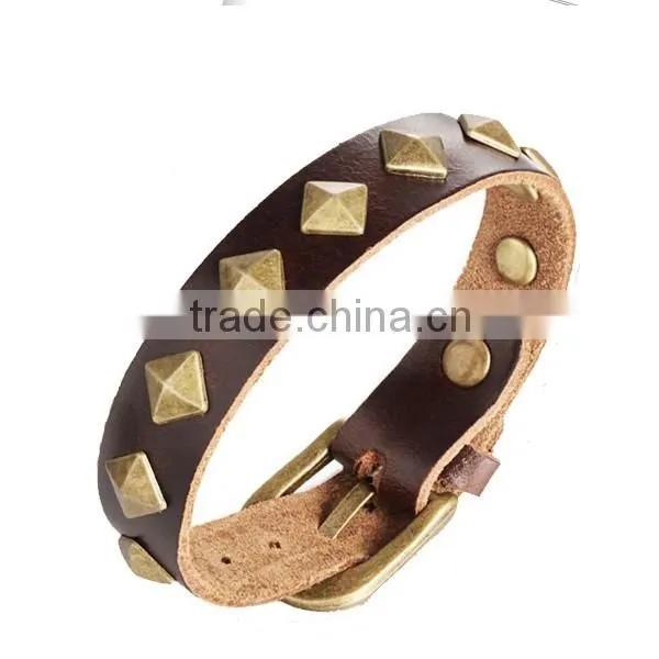 blank leather bracelets for men, wholesale leather engravable bracelets New Products 2016 Dongguan