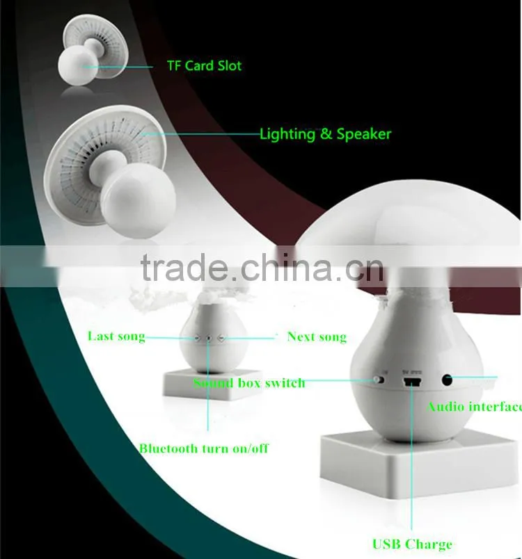 Mushroom shape bedside music bluetooth led gift light