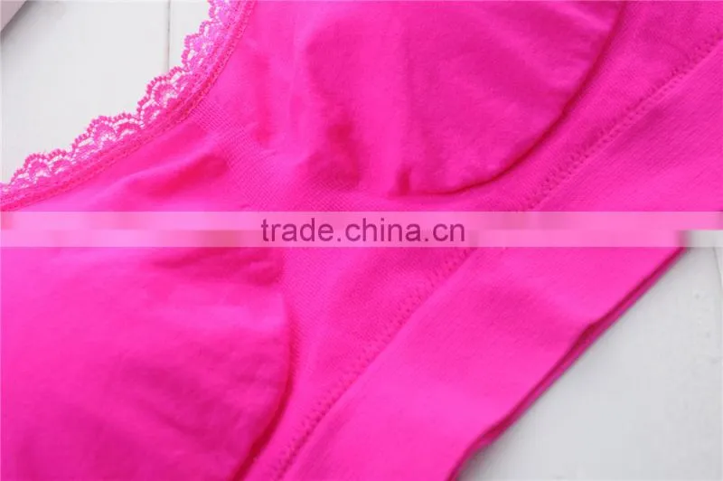 Wholesale underwear women crop top seamless bra with padded cup