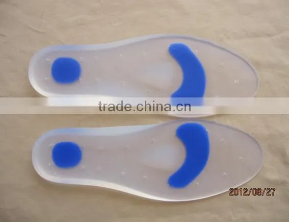 Magnet therapy transparent comfortable silicone insoles good quality