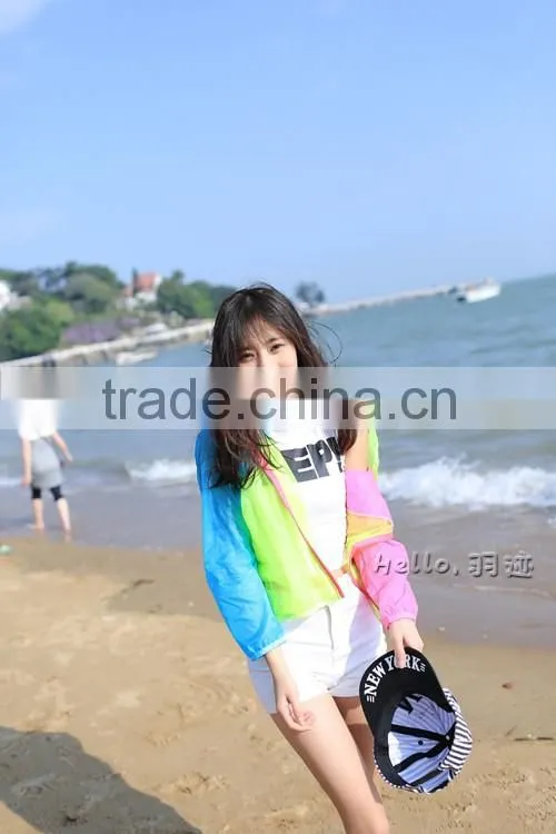 Fashion Slim Beach Shirt sun protection clothing Sun Summer UV Protection