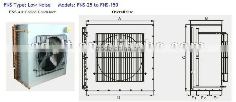 Air Cooled Condenser For Refrigeration Cold Room, CE Certificate,