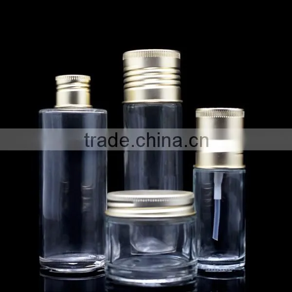 on sale 100g/ 120g glass bottle for facial mask with aluminum cap