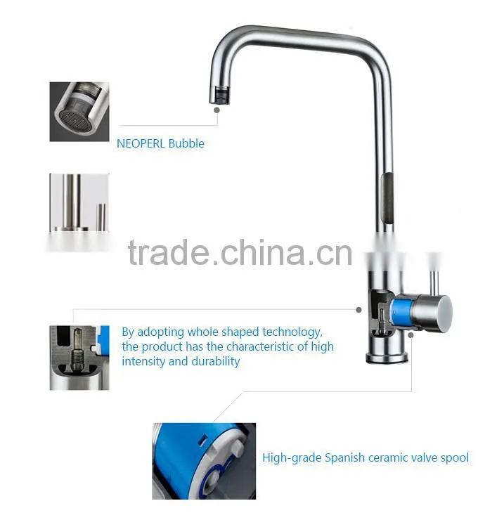 Durable precision ceramic disc cartridge stainless steel delta kitchen faucets