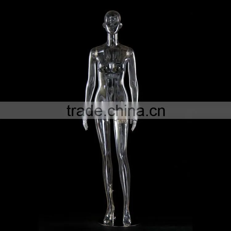 female clear plastic manneuqin, transparent lingerie mannequin