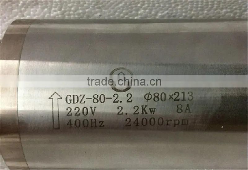 GDZ80-2.2 Toauto 24000rpm 2.2kw spindle motor for cnc milling engraving woodworking advertising machine