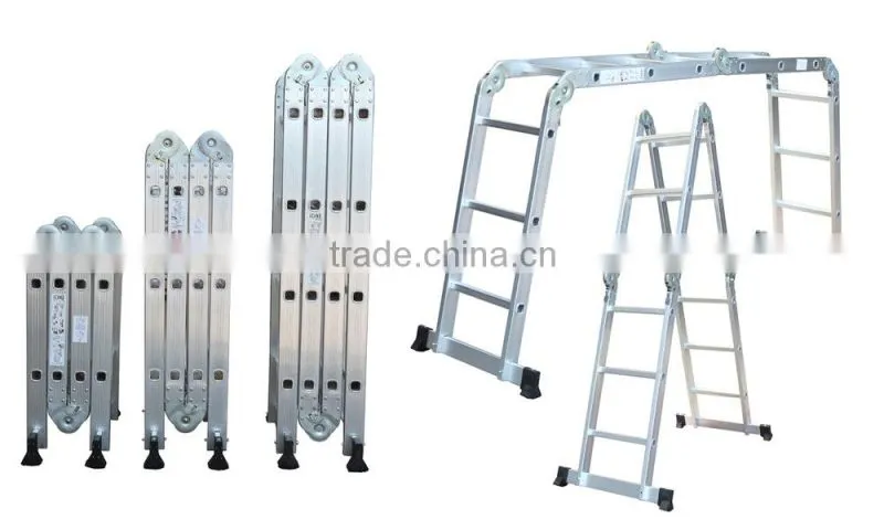 aluminium tool stool workplatform household multipurpose step combination extension ladder with EN131 foldingladder