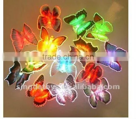 Blue with light toys fiber optic butterflies on sticks