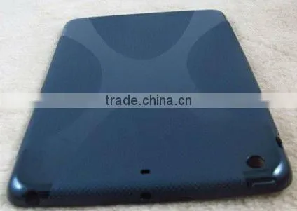soft X-shape design TPU gel case for mini ipad 7"