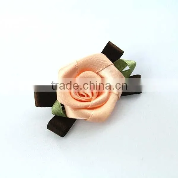 satin ribbon bow with mini flower