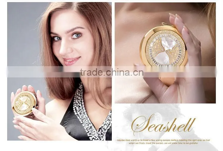 Fashion hot sale shell cosmetic foldable mirror