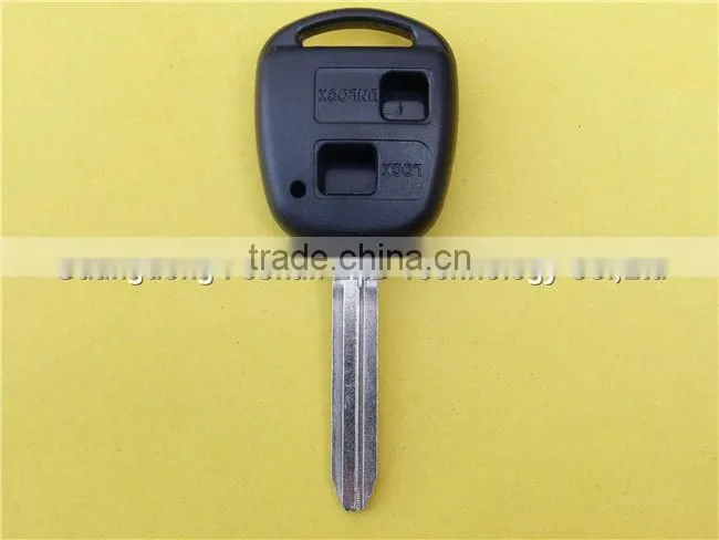 2 button keyless replacement remote key shell case fob for Toyota car key TOY43 blade