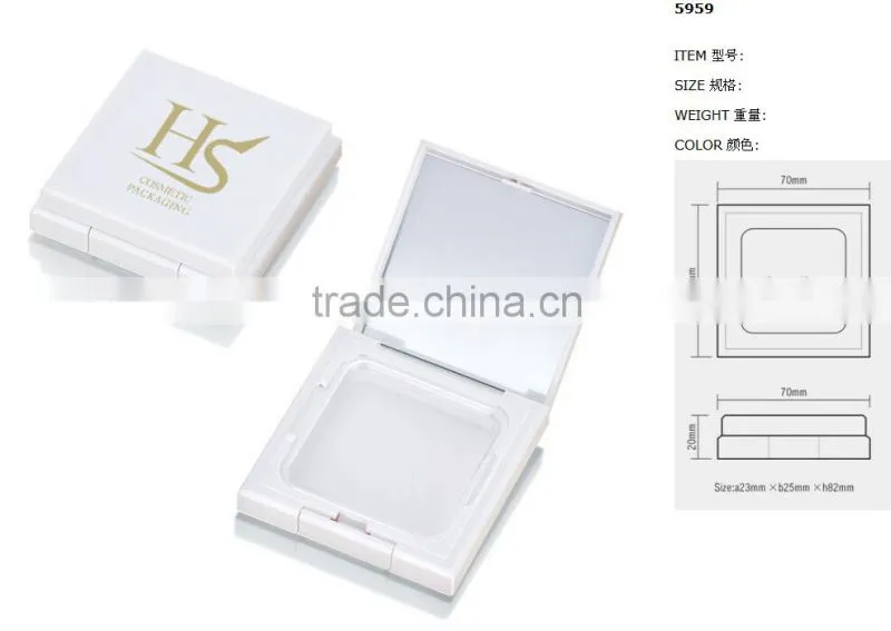 empty plastic compacts for cosmetics