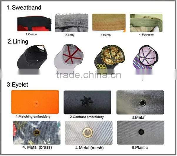 Customized sticker hat snapback caps
