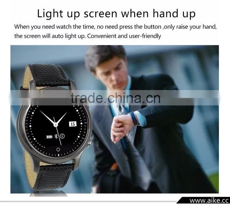 2016 Newest Bluetooth 4.0 IOS&Android Round Smart Watch with SOS call/G-sensor for apple iphone 6plus/6 samsung S6 edge/S5