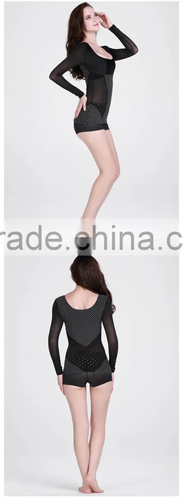 Long Sleeve Thermal Polka Dot Ladies Fancy Tops Roupas Femininas Pretty Women Clothing
