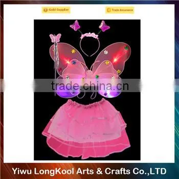 New arrival hot sale light up fairy wings set party led belly dance wings