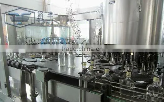 Glass bottle wine negative pressure filler(Mono block 3 in 1 filling machine )