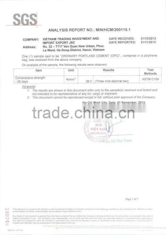 ( OPC ) Ordinary Portland Cement