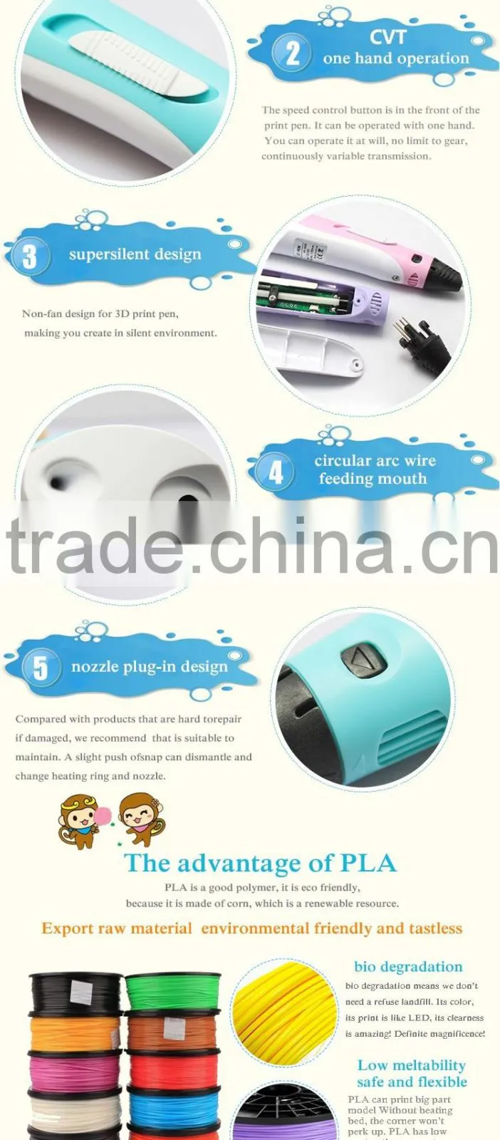 Wholesale 2016 novelty kids toy 3D pen 3D drawing pen