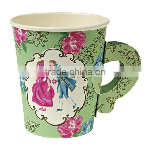 180ML handle coffee cup, paper coffee cup with handle