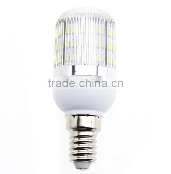 220V E14 2.5W 48 SMD3528 LED Corn Light Bulb Lamp with Cover White/Warm white Led Lighting