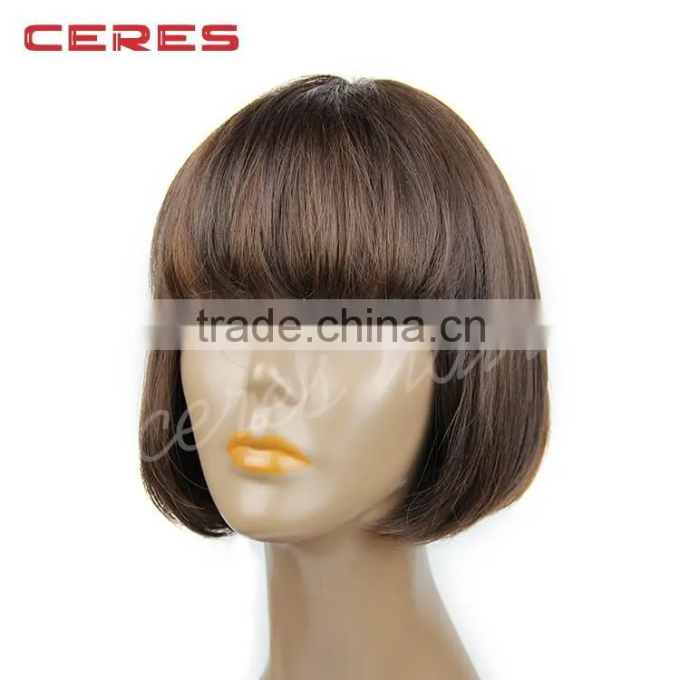 wholesale high temperature fiber synthetic wig with bangs top quality futra fiber bob wig