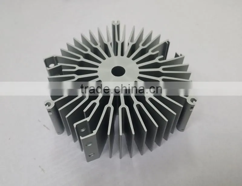 Customr design round Aluminum extruded heat sink/ heatsinks/Radiators for LED Lighting colding/ CPU colding sunflower heatsin