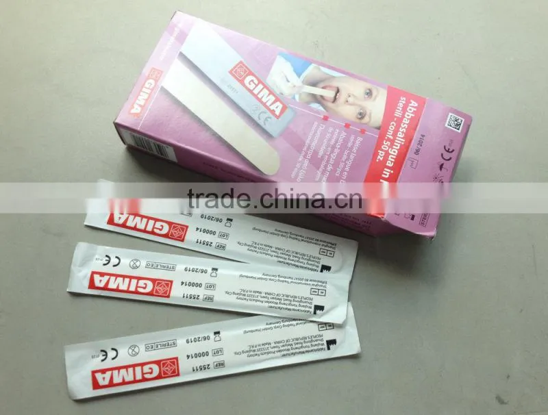 V-GF16-15 Disposable Adult Size Sterile Wooden Tongue Depressor For Medical Use