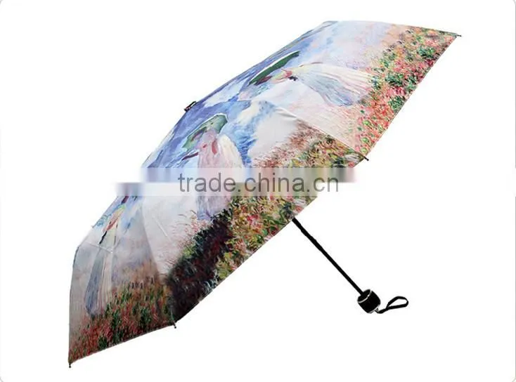 famous oil painting Hot Sale Promotion Folding Umbrella