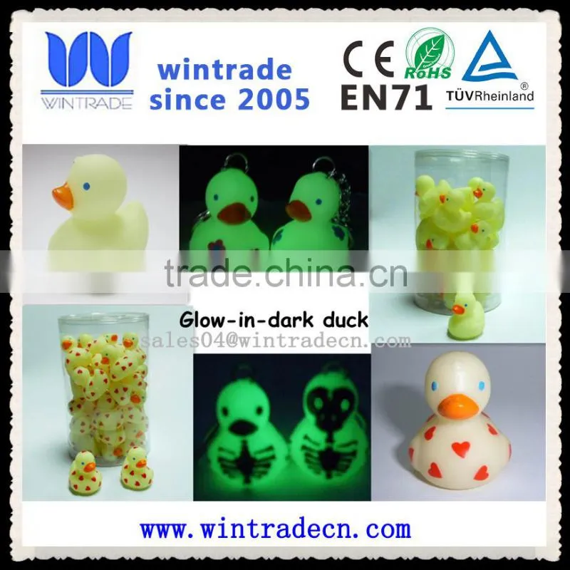rubber toy manufacture glow in dark halloween skull duck