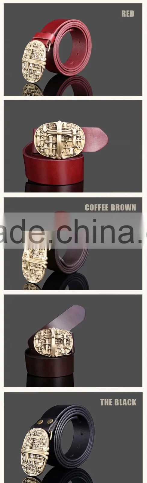 China Belt Factory Hot Sell Item Belt Genuine Leather Ladys Waist Belts