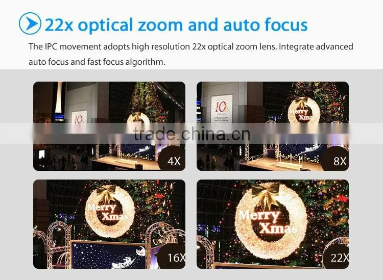 2016 Suntor Intelligent 22x 1080P Infrared Digital HD High Speed Dome IP IR Camera