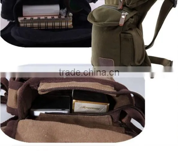 Men Outdoor Canvas Drop Waist Leg Bags;Pack Running Belt;Bicycle and Motorcycle Bags