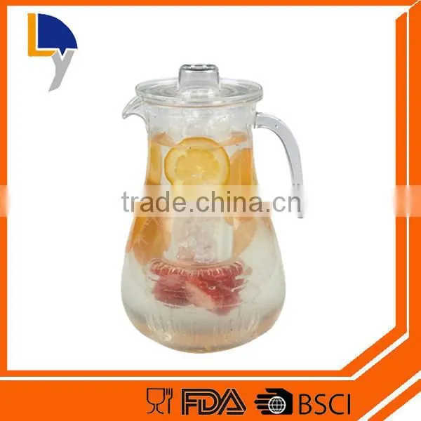 2016 New design products factory sale clear fruit plastic infusion pitcher with lid
