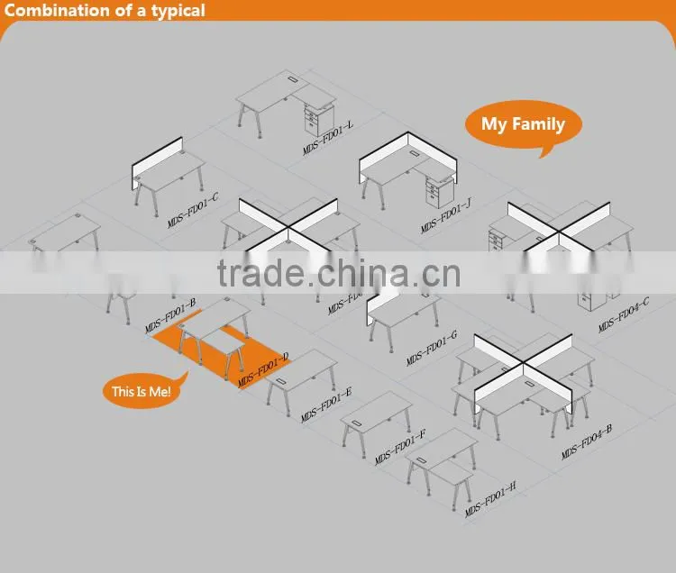 Made in china simple l shaped office desk
