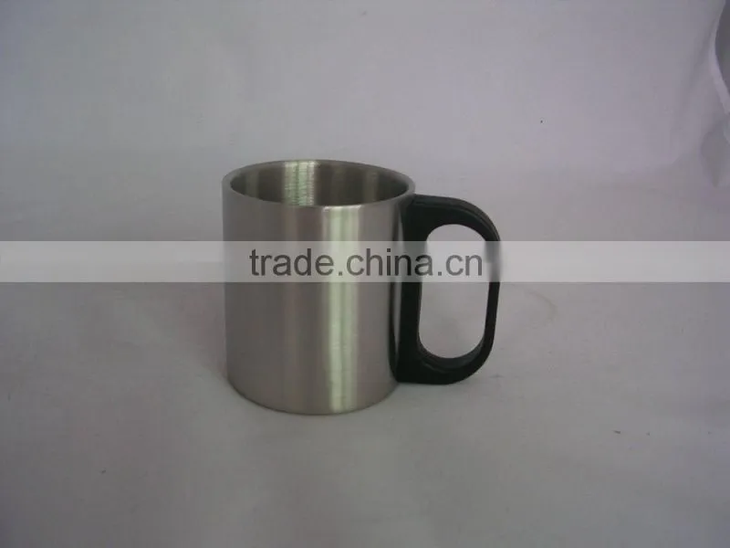 Three piece 220ml cup set one row eco-friendly FDA LFGB double layer stainless steel coffee mug cup tumbler