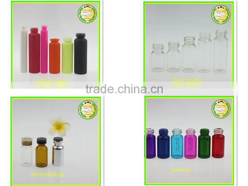 penicillin bottle glass vial with rubber body colored