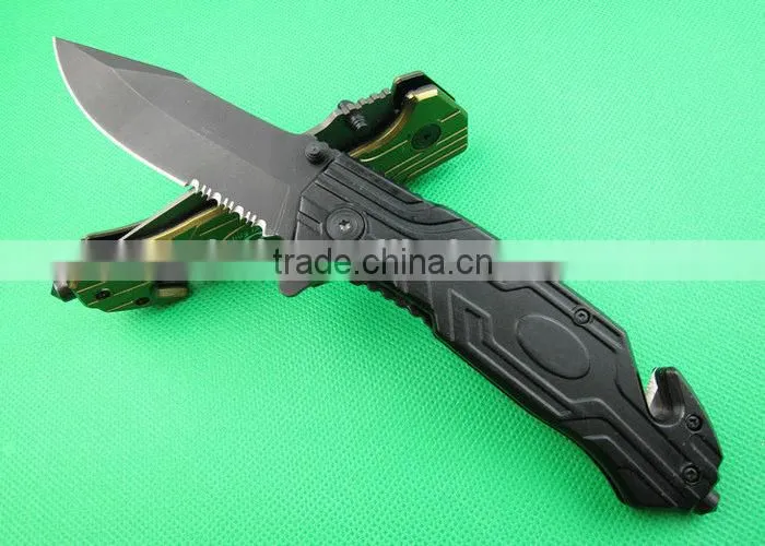 OEM folding knife 5Cr13 hunting knife camping glass breaker knife UDTEK01261